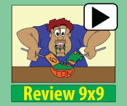 Engaging animation of the 9x9 picture and story insures memory retention.