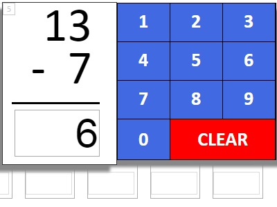 Subtraction Auto-Scoring Quizzes and Tests