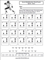 Sports Sixes Time Table Multiplication Worksheet thumbnail
