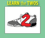 Resources for teaching the Twos. (Videos, lessons, activities, quizzes, flashcards, and more)