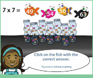 Important demonstration lesson on the meaning of 7x7 using groups and arrays.