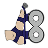 Eight skate illustration