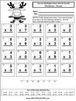 More Christmas Threes Time Table Multiplication Worksheet thumbnail