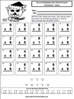 More Christmas Sixes Time Table Multiplication Worksheet thumbnail