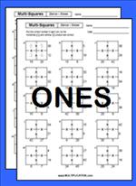 Multi-Square Ones Time Table Multiplication Activity Worksheet thumbnail
