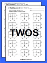 Multi-Square Twos Time Table Multiplication Activity Worksheet thumbnail