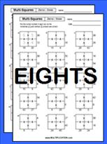 Multi-Square Eights Time Table Multiplication Activity Worksheet thumbnail