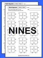 Multi-Square Nines Time Table Multiplication Activity Worksheet thumbnail