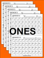 QuickQuiz Pack Ones Time Table Worksheets thumnail