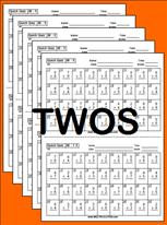 QuickQuiz Pack Twos Time Table Worksheets thumnail