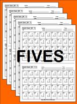 QuickQuiz Pack Fives Time Table Worksheets thumnail