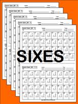 QuickQuiz Pack Sixes Time Table Worksheets thumnail