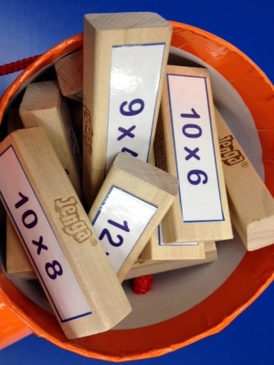 Jenga Math Center