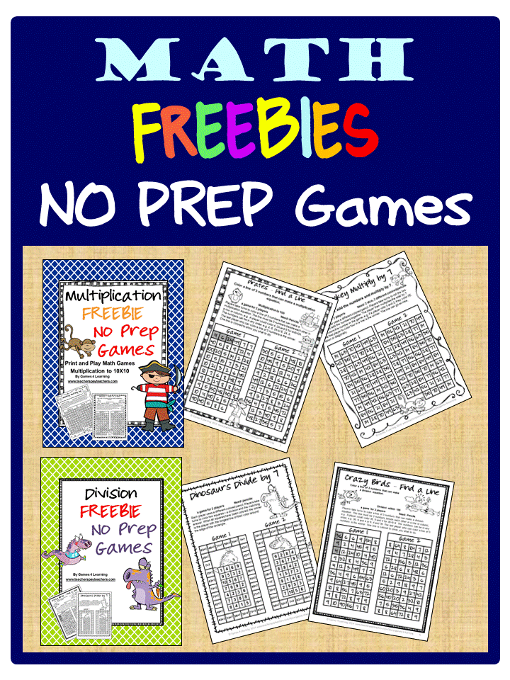 Got down time? These games add challenge as well as practice. The best part is there is little to no prep.